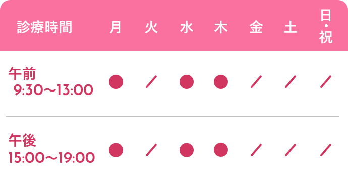 ペインクリニック診療時間